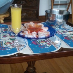 Shrimp and Mimosa’s! Happy Easter!!!