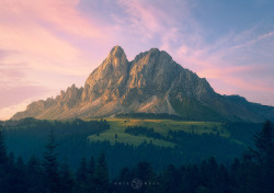 te5seract:   Dolomite Dawn &  Distant Peaks  by  Kris Bell