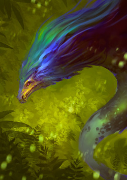 awesomedigitalart:  Serpent-Dragon by elbardo 