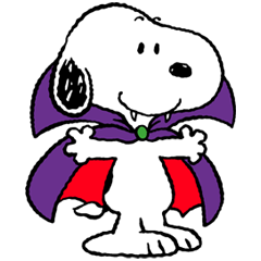 yva:5 dracula snoopys. 1 wizard snoopy. all transparent!