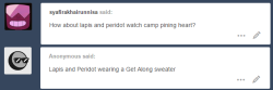 Punishment for lapis lazuli is wearing the get along shirt and