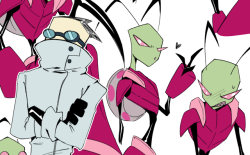 hallownestbox:  I did some sketches of Invader Zim for Patrons!complete