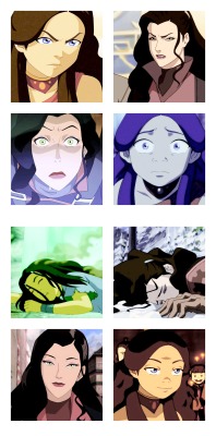 queen–asami:  asami sato & katara; parallels  