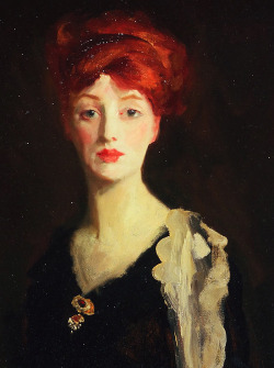 jaded-mandarin:  Robert Henri. Detail from Lady in Black with