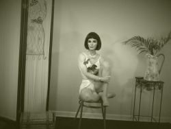 onlymonica:Old timey photo look for some old timey lingerie. 