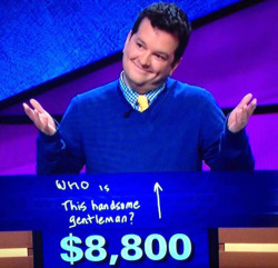 tastefullyoffensive:  How to lose with style on Jeopardy. (photo