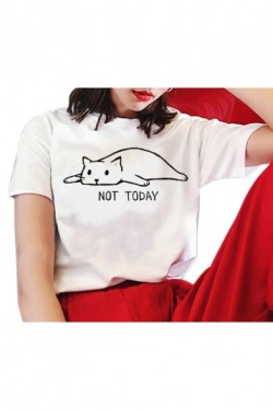 itsshyandflower: Amazing Printed Shirts  Not today cat \ Disco