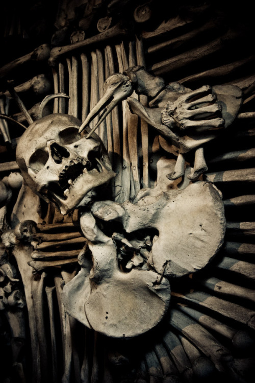 Time for another All Hallow’s Eve excursion … to the Sedlec Ossuary in Kutná Hora, Czech Republic. Quaint but unassuming from the exterior, it completely captives the imagination upon descending into the chapel. Constructed in the 1870s (and