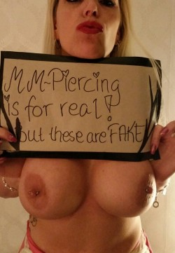mmpiercing:  Many followers have asked if her boobs are for real.