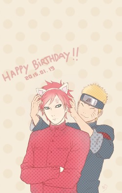 nijiro-no:  01.19 Guess what. It’s Gaara’s birthday, today. (0ᴗ0