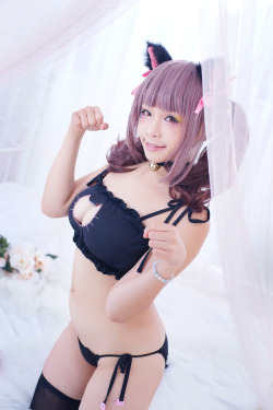 scandalousgaijin:  @anime-scarves 3d cat lingerie…