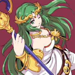 m-plus-s:  Quick pic of Palutena for a teammate of Super Smash