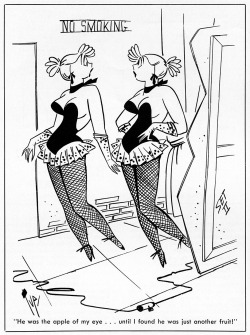 Burlesk cartoon by: Bob “Tup” Tupper..   