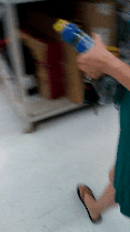 mulattomakers:  Showing off in Walmart   Awesome flashing GIF. hope you dont mind us reblogging :)