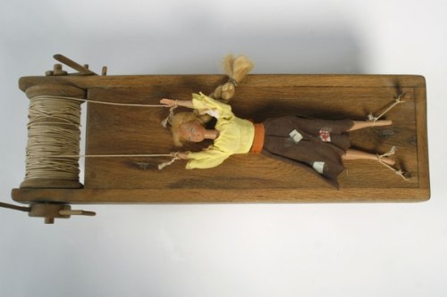 thingstolovefor:  Toy torture rack, handmade, USA, 1950. #Hate it!   #love and hate #loveandhate #l&h #Hate it! #Love it! #hate #love #hate it #love it    