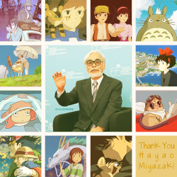 :  Thank you Hayao Miyazaki for the many great adventures together