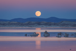 softwaring:  Penumbral Lunar Eclipse Rising over Mono Lake;