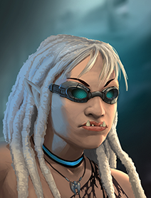 runtheshadows:  Ork Female Shadowrunners Portraits from Shadowrun