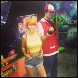 Misty & Red! Thanks @JamesHoliman13! (at Anime Expo®)