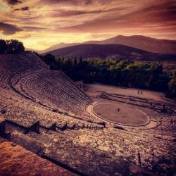 historyoftheancientworld:  Majestic Epidaurus Theatre. Photo