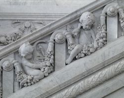 vxtacy: qock:  Putti (detail) on staircase at Library of Congress