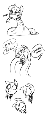 thebirdiebin:  skype doodles of @mcsweezy‘s snek poner   Hella