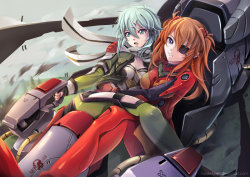 Sinon + Asuka by Murasaki-Hoshi 