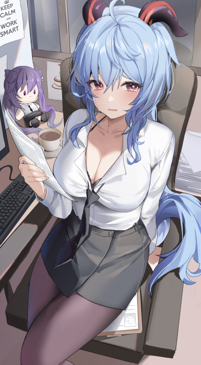 cute-girls-from-vns-anime-manga: 甘雨 by Mungduck
