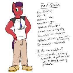 Meet the Model sheet for First Strike, which is long overdue,