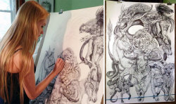 asylum-art:  19-Year-Old Artist Savannah Burgess Spent Her Summer