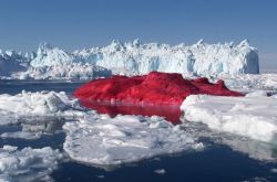 robotindisguise:  Red iceberg causes a stir in Greenland An artist