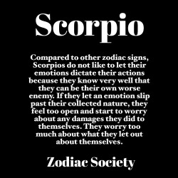 zodiacsociety:  Scorpio: Compared to other zodiac signs, Scorpios