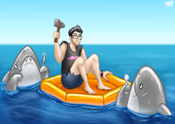 beckyhop:  Mark vs. sharks is the best part of his Stranded Deep