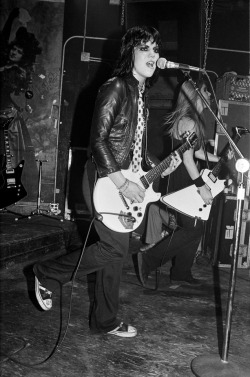 soundsof71:  The Runaways: Joan Jett and Lita Ford, NYC 1976,