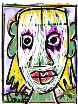 The mask - 2013 - Digital portrait on IPAD The lab of anomalies