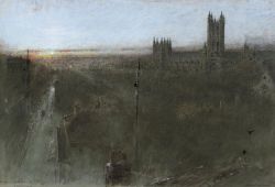 poboh:  Sunset, Down the High Street, Canterbury, 1922, Albert