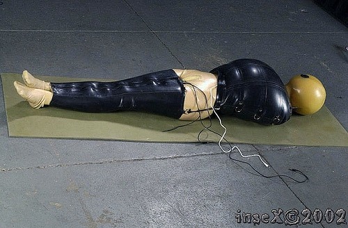 mummified-lover:Totally wanna try this  Bondage and fetish images @  Art of Bondage