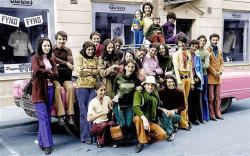 Oussama Ben Laden (second from the left with blue trousers) and