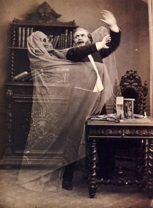 ‘Spirit’ photograph by Eugene Thiebault c.1863. Nudes