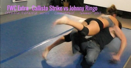 femalewrestlingchannel:   FWC Extra – OFFENSE/DEFENSE Series – Callisto Strike vs Johnny Ringo!   Johnny and Callisto are constantly trash talking each other in real life and on the mats.    Now, Callisto has a chance to shut Johnny up, and she