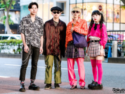 tokyo-fashion:  Japanese teens Rion, Shunki, Towy, and Beni on