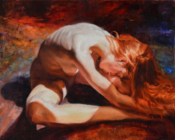 ewallisartist:  “Stretch in Sun” 16x20in. oil on linen, Eric