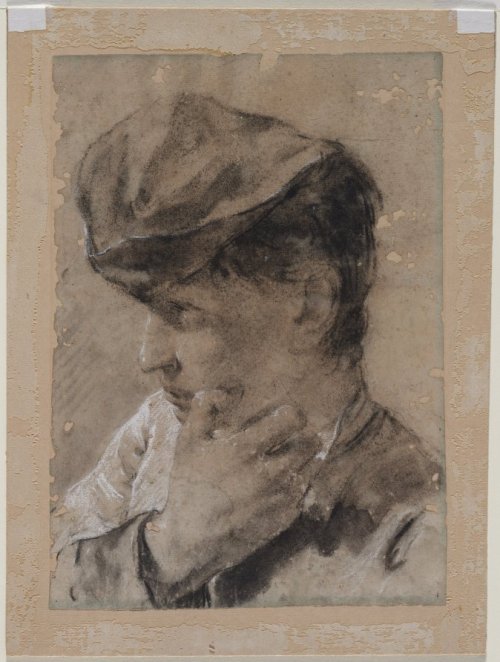 cma-drawing:  Head of a Young Man in a Cap, Giovanni Battista