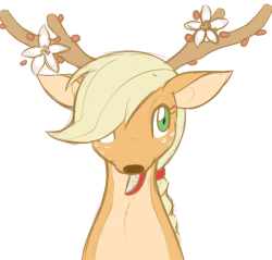jetn:  tsumini:  doe, a deer, a female deer  applejack dear 