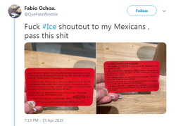 profeminist:  “Fuck #Ice shoutout to my Mexicans , pass this