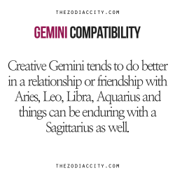 zodiaccity:  Zodiac Files: Gemini Compatibility.