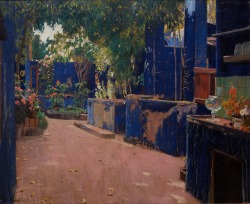 overdose-art:  Santiago Rusiñol, Blue Courtyard. Arenys de Munt