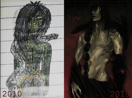 Don’t let your dreams of drawing snake-men be dreams. #2010vs2019