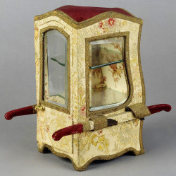 ufansius:Toy sedan chair - France, 19th century; the Malibu Barbie