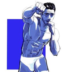 egorodriguez:  The blue version of @laith_ashley ’s drawing.